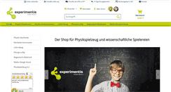 Desktop Screenshot of experimentis-shop.de
